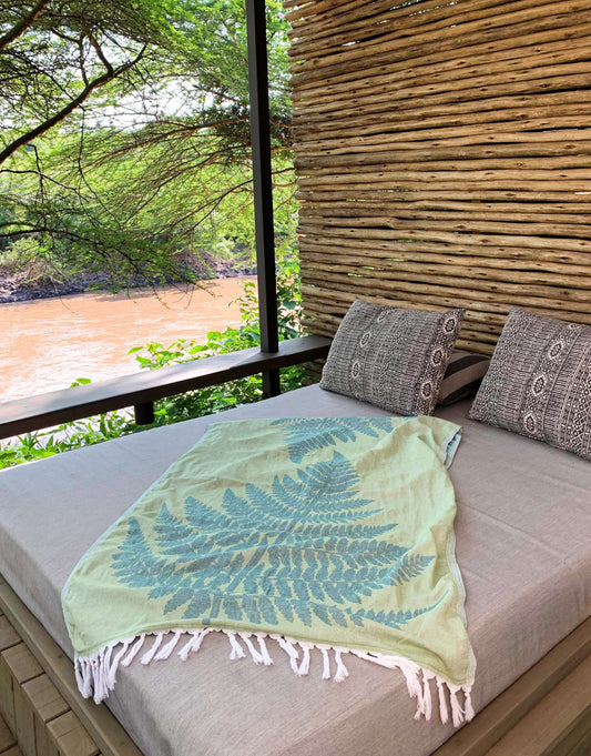 Turkish towel in a luxury hotel room. promotional merchandise