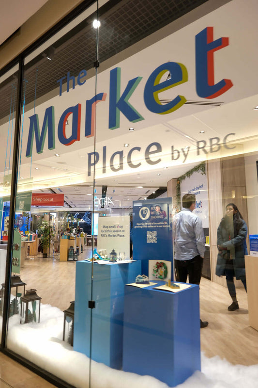 Front window to the RBC eXperience Market Place located in the Sherway Garden Mall 2022