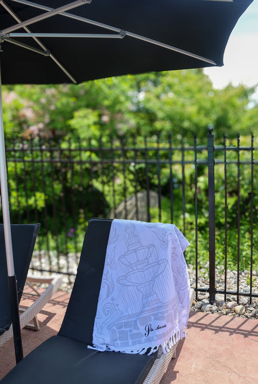 Custom Turkish towel at the Ste. Anne's Spa