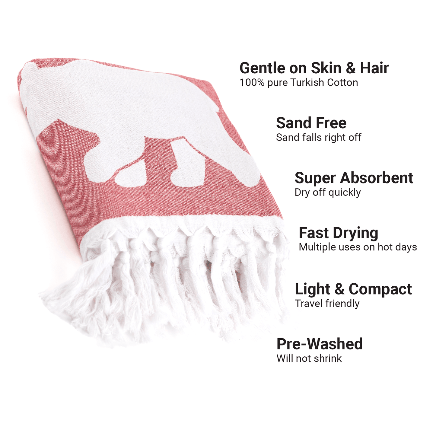 Turkish towels Canada in a Canada Day style with pure cotton for sustainability.
