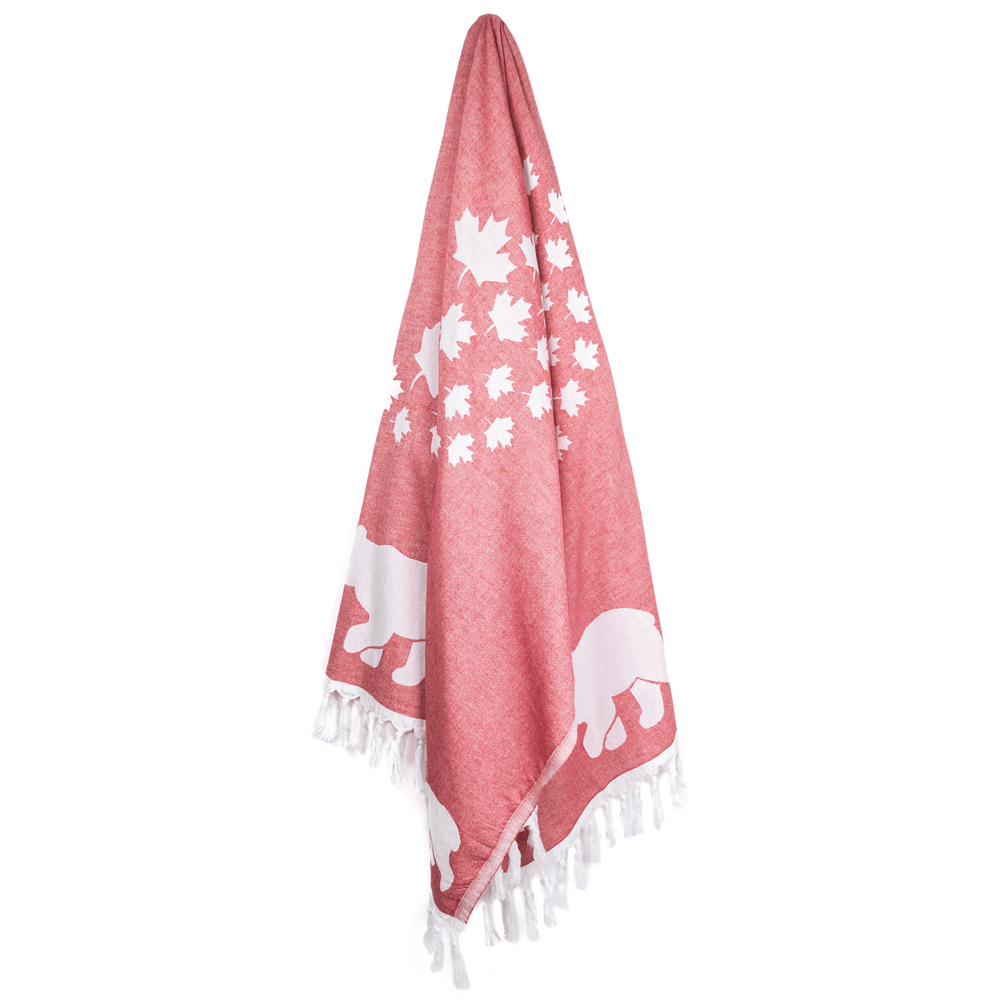 Turkish towels Canada in a Canada Day style with pure cotton for sustainability.