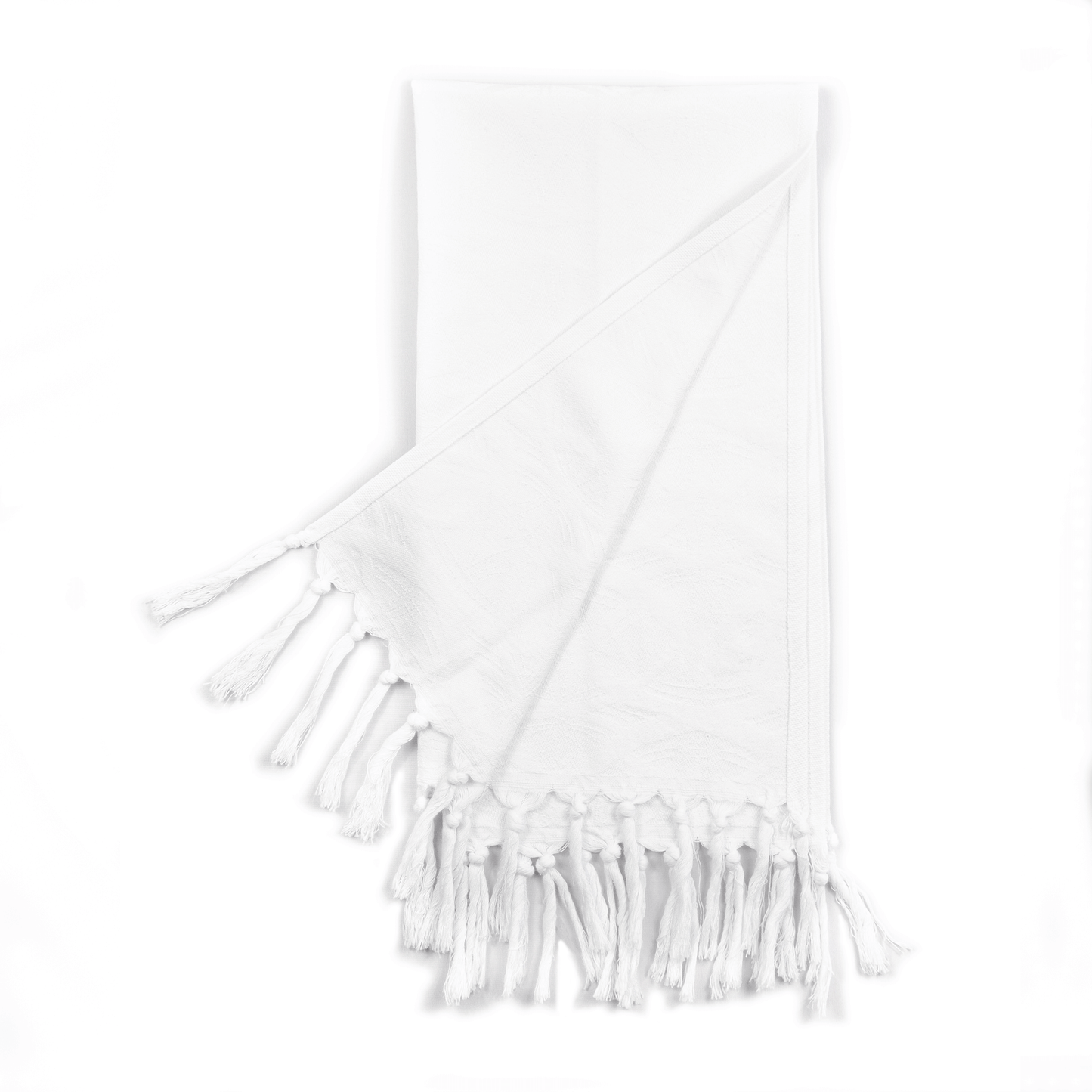 Turkish towels Canada in all white. Luxury Turkish cotton with a surface pattern designed in Canada. Sustainable and machine washable.