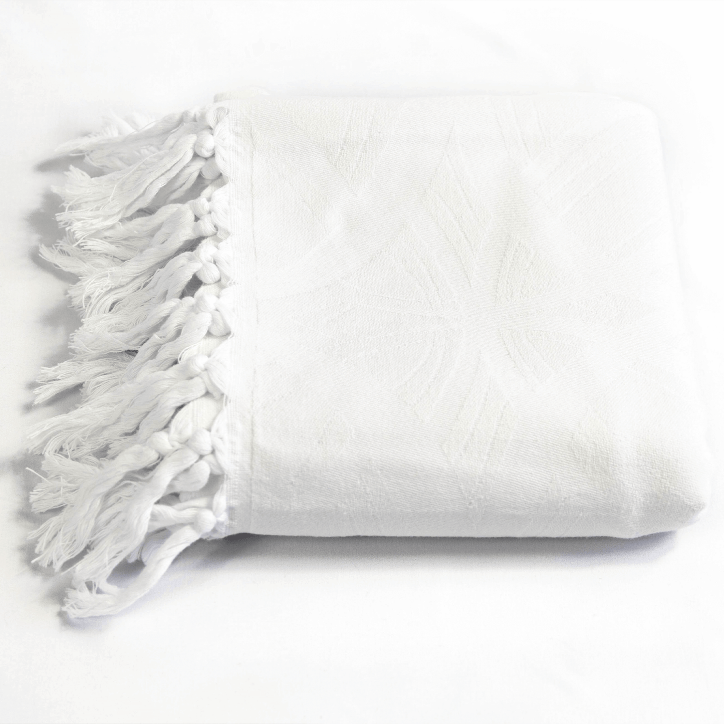 Turkish cotton towel in white by Pomp & Sass, a small Canadian business and social enterprise