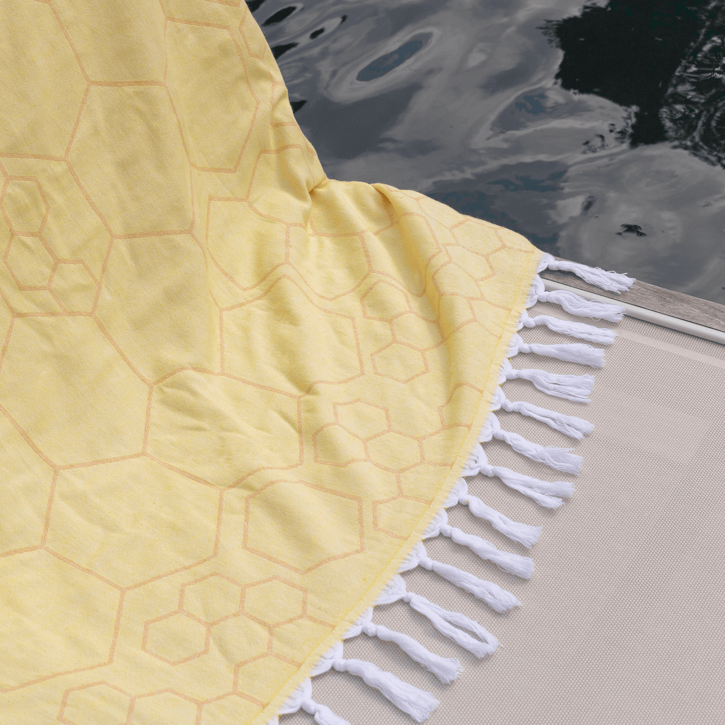 Turkish towels Canada set in yellow honeycomb. Pure Turkish cotton for sustainability. Machine was and dry. A gift set.