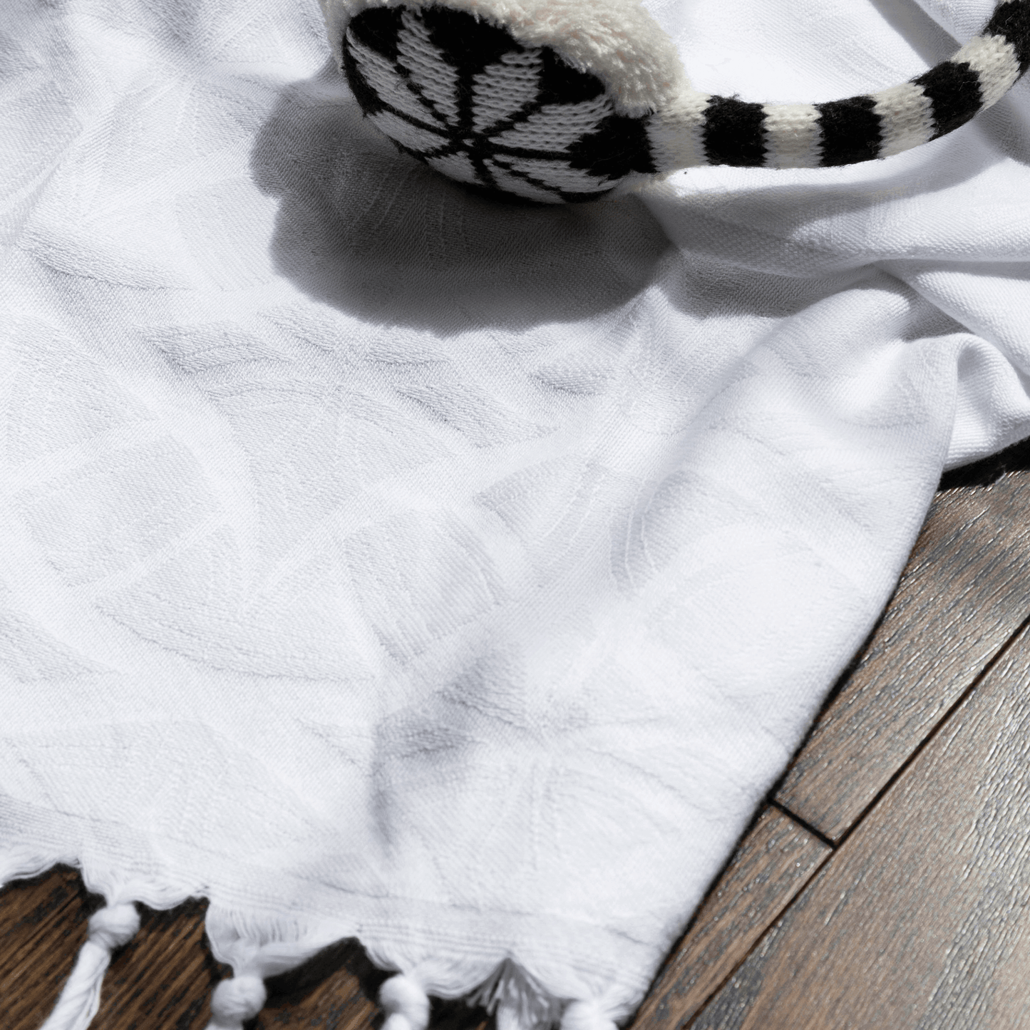 White Turkish hand towel