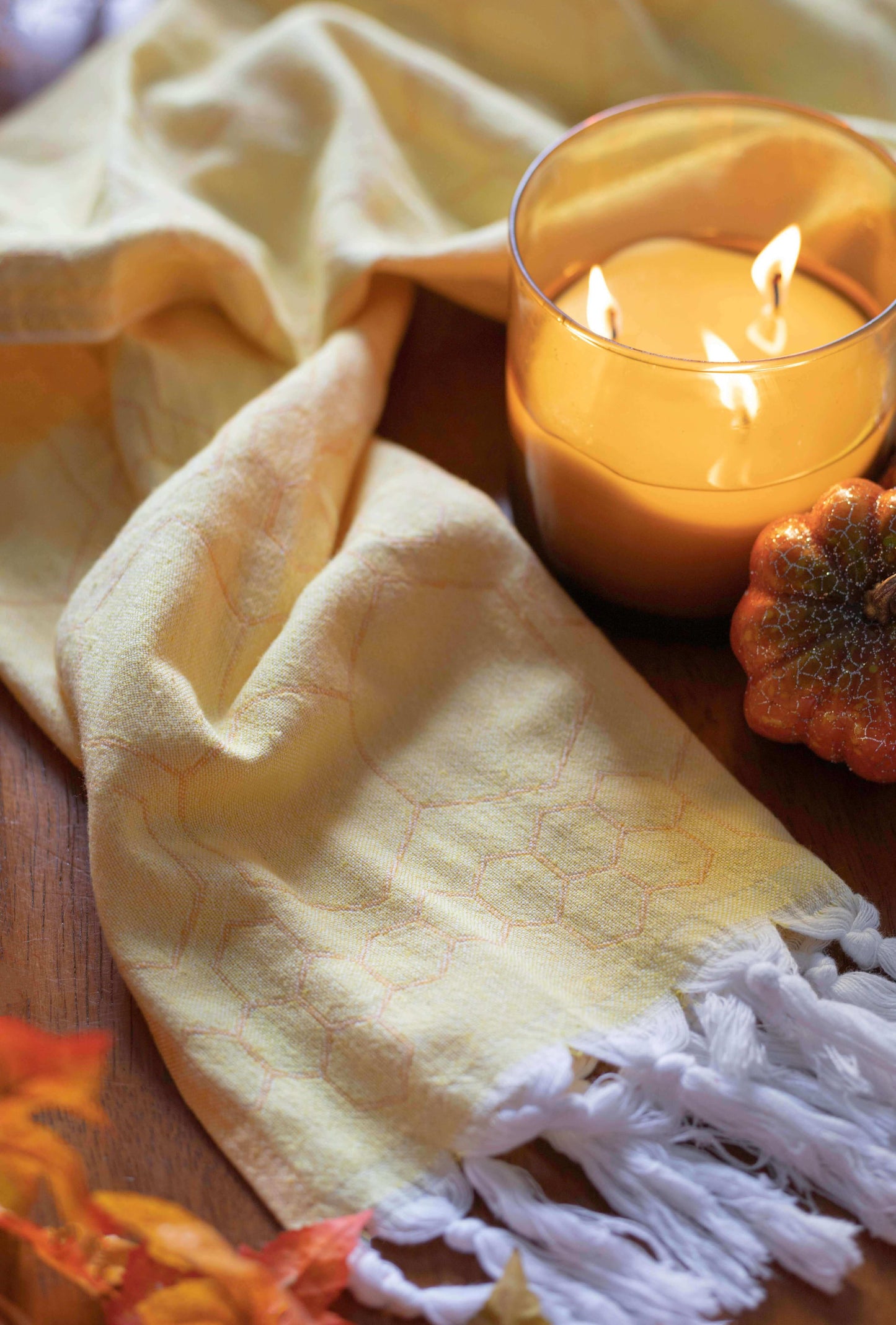 Yellow Turkish hand towel