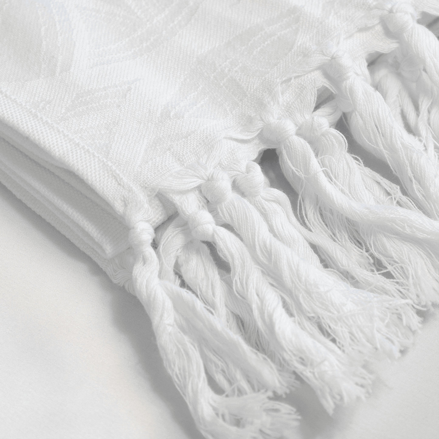 Turkish towels Canada in a large hand towel or tea towel. Pure cotton for sustainability. From a small Canadian business. White towel..