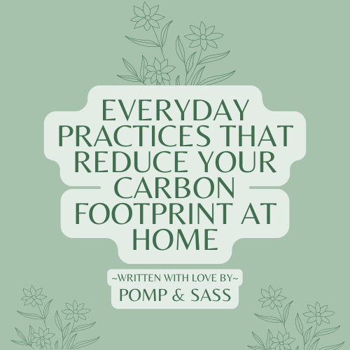 Everyday Practices that Reduce Your Carbon Footprint At Home - Pomp & Sass