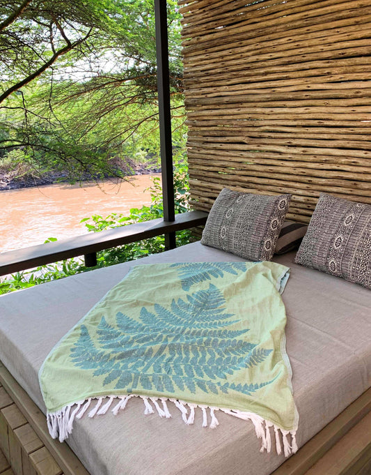 Turkish towel in a luxury hotel room. promotional merchandise