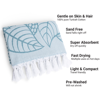 Turkish Body Towel in Briar Teal