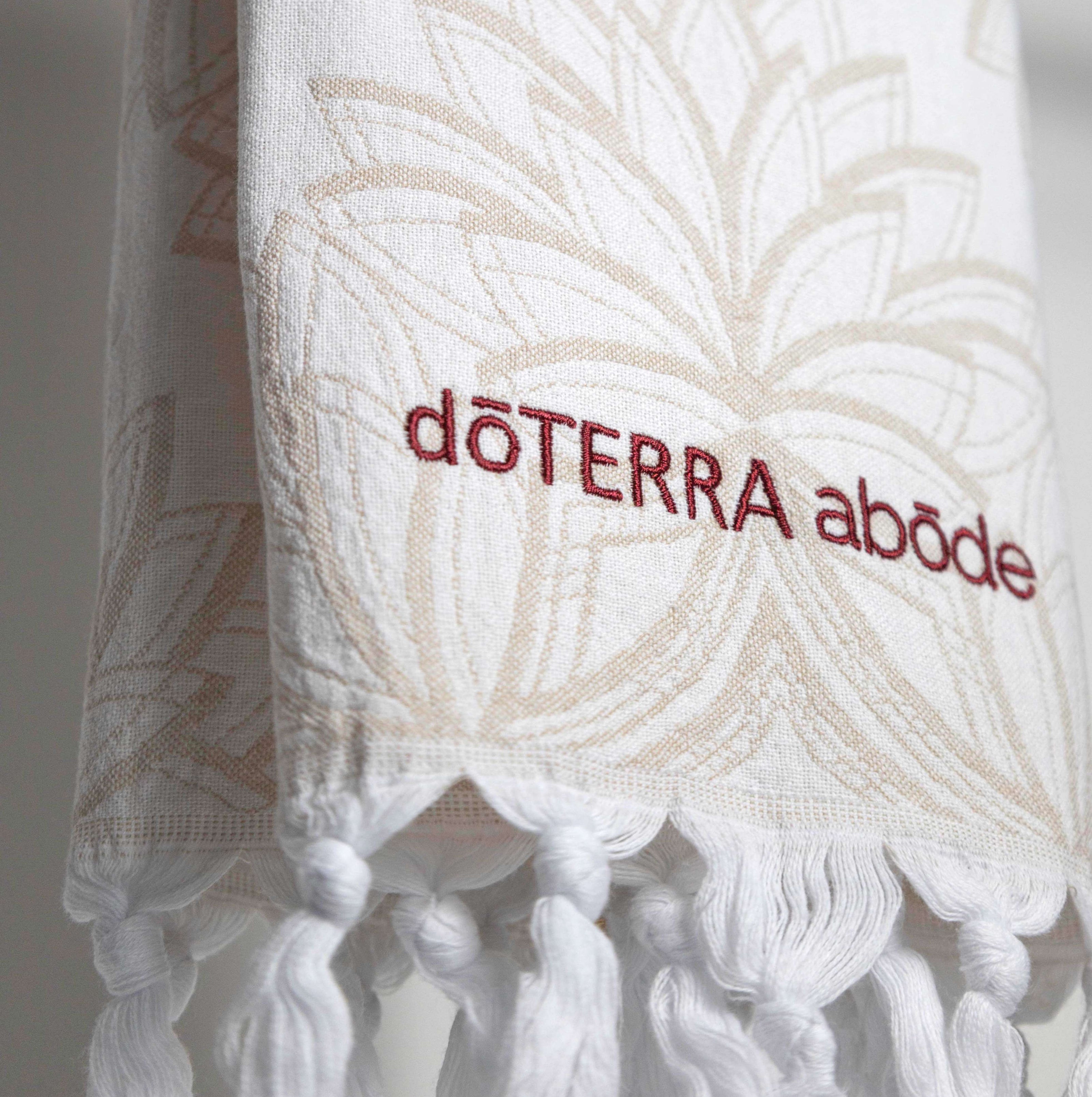 Custom towels for the doTerra abode recognition program custom merchandise