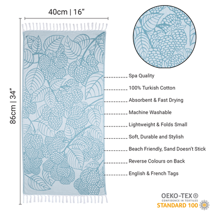 Turkish Body Towel in Briar Teal
