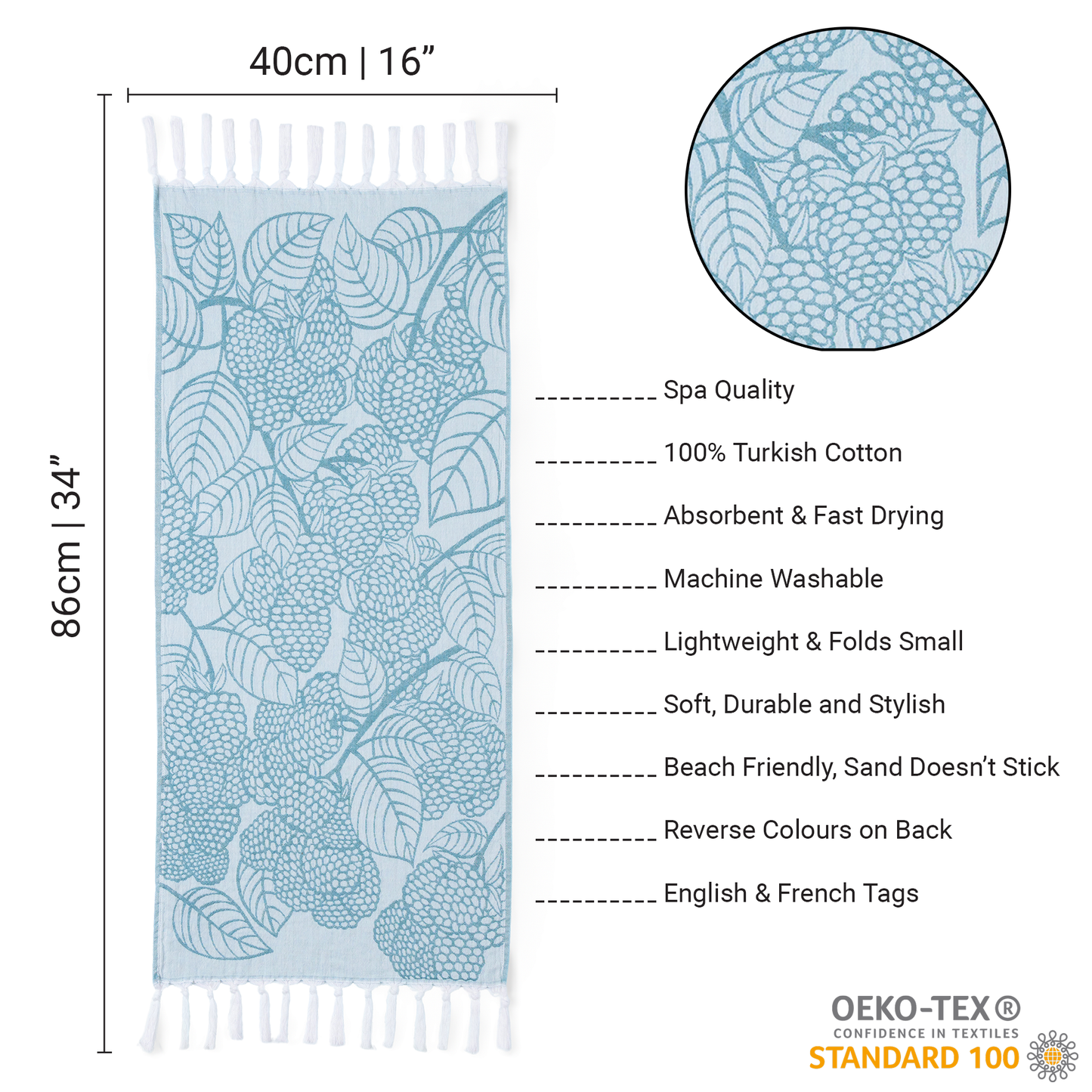 Turkish Towels Canada | Set in Briar Teal