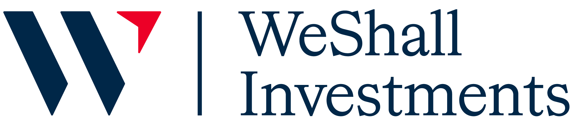 WeShall Investment Logo in indigo and red