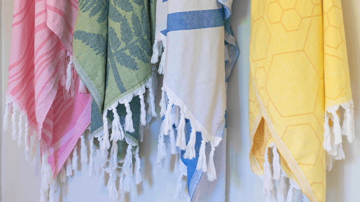 Pomp & Sass Turkish towels corporate branded merchandise for promotional gifts