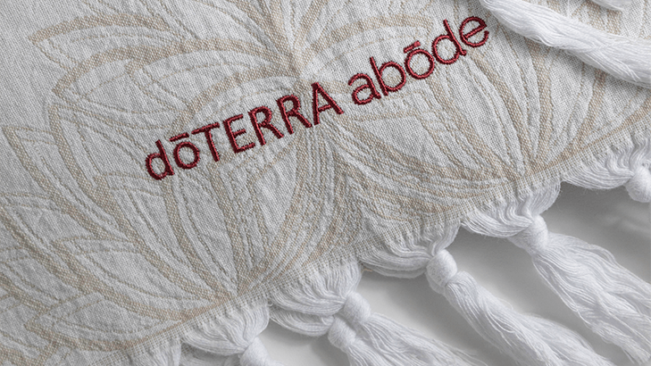 doTerra custom hand towel with doTerra abobe embroidery Turkish towel cotton