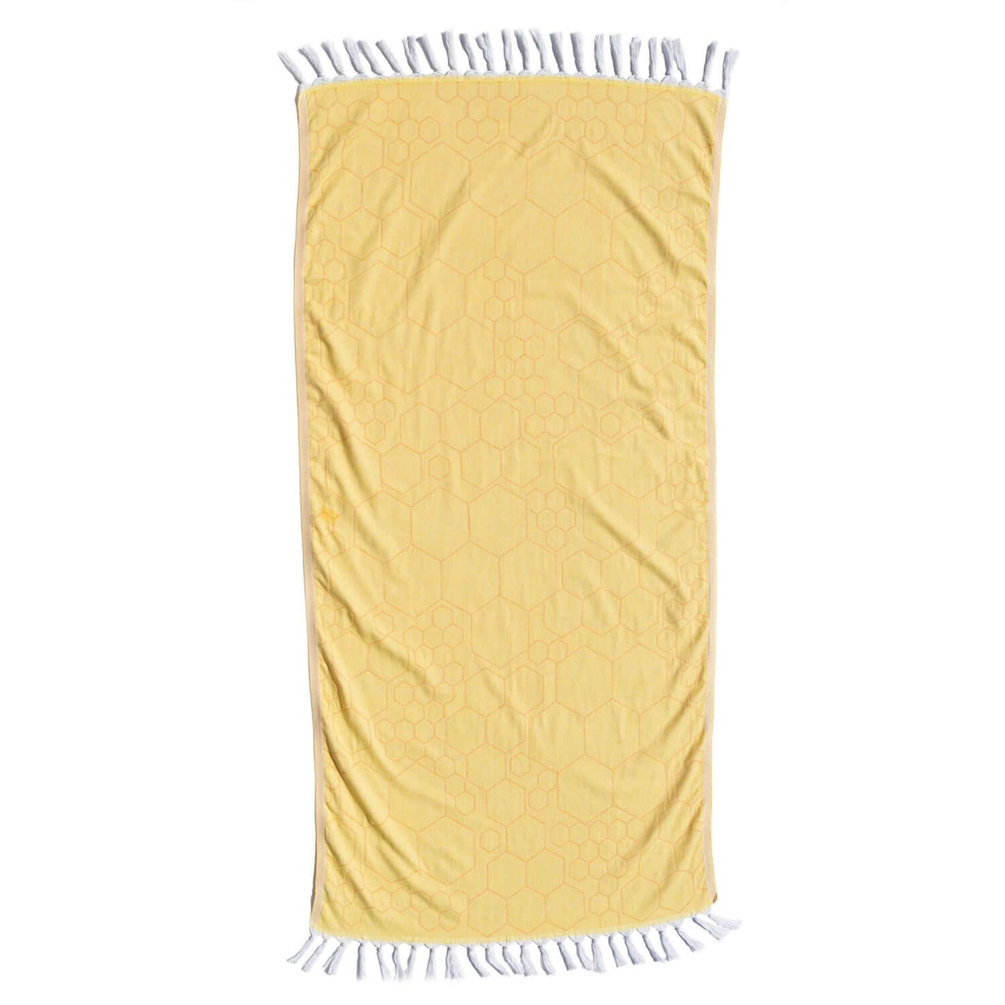 Turkish Cotton Body Towel | Honeycomb in Yellow + Orange