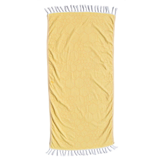 Turkish Cotton Body Towel | Honeycomb in Yellow + Orange