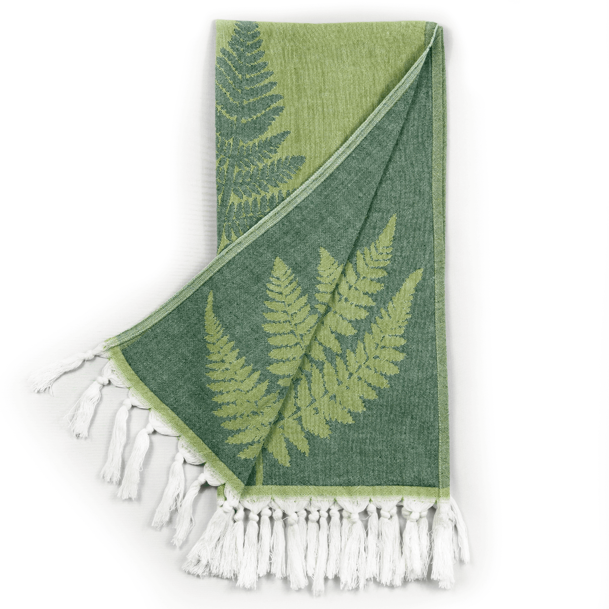 Green fern set of Turkish towels