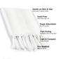 White Turkish towel from a Canadian business