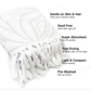 Grey and white Turkish towel set