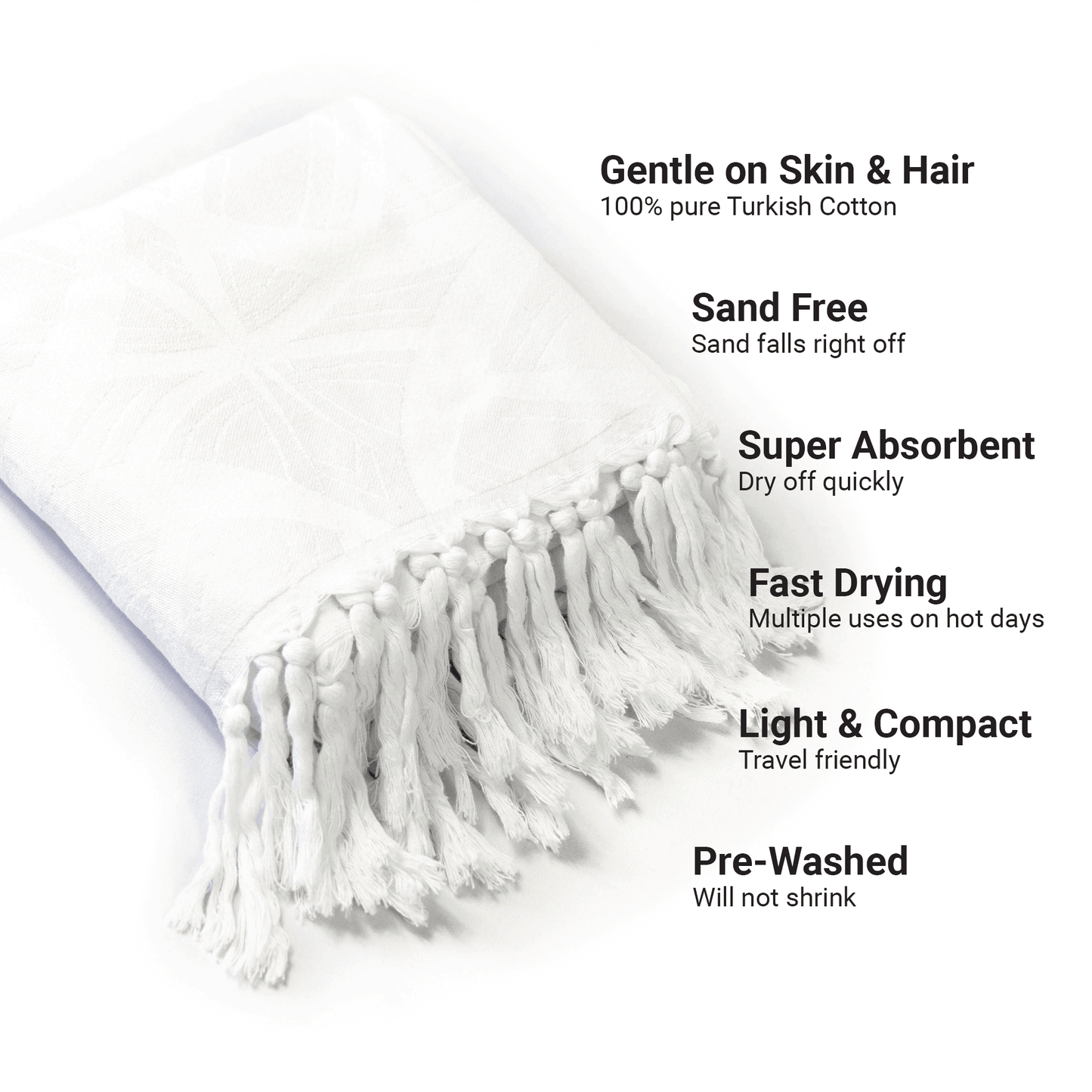 Pomp & Sass Blanc White Towel | Pomp & Sass Blanc White | Pomp & Sass