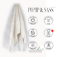 Oat and white Turkish hand towel