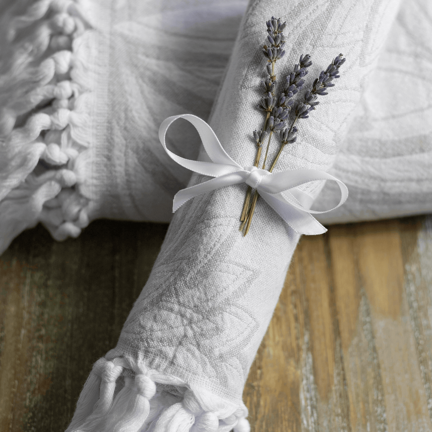 Grey and white Turkish towel as a gift