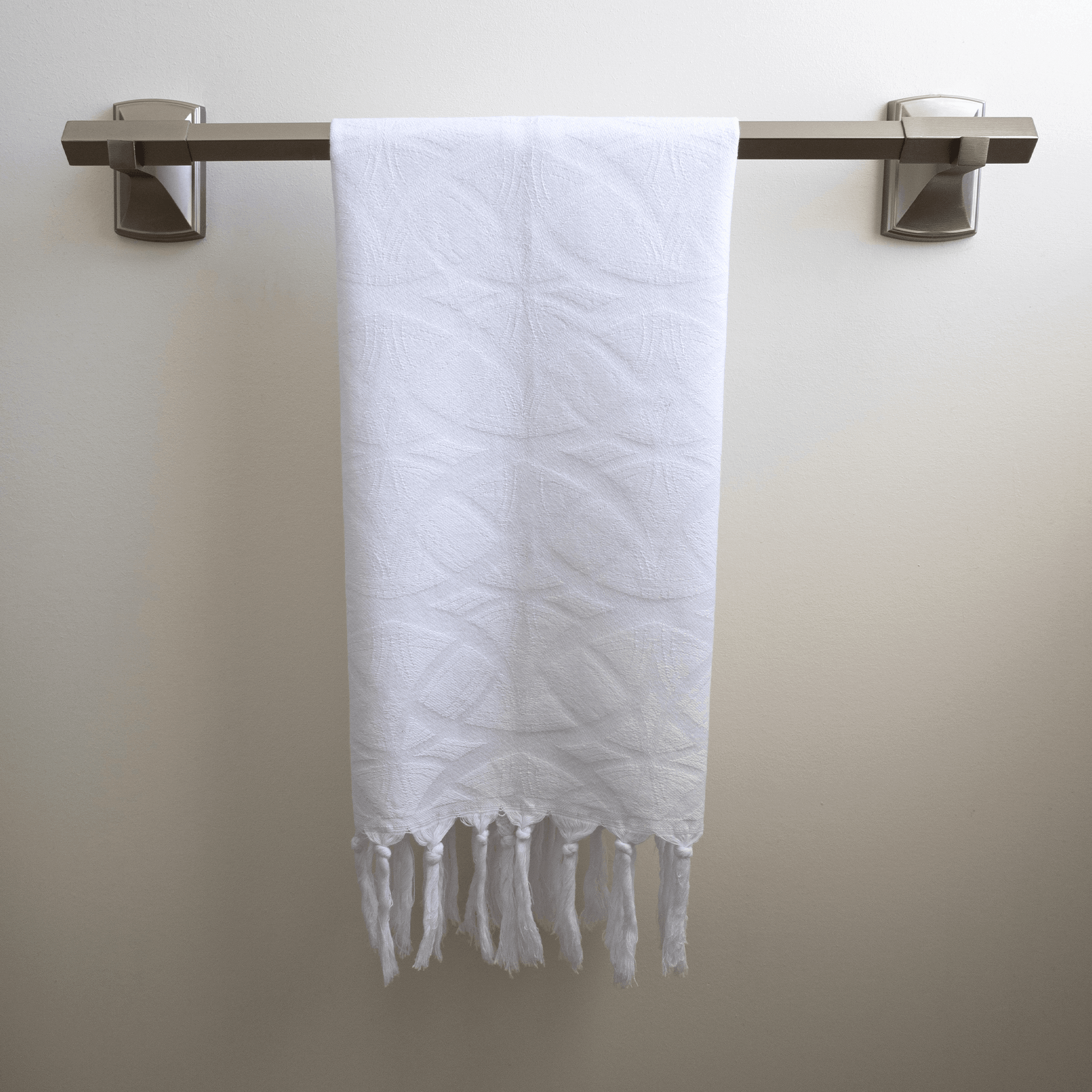 White Turkish hand towel