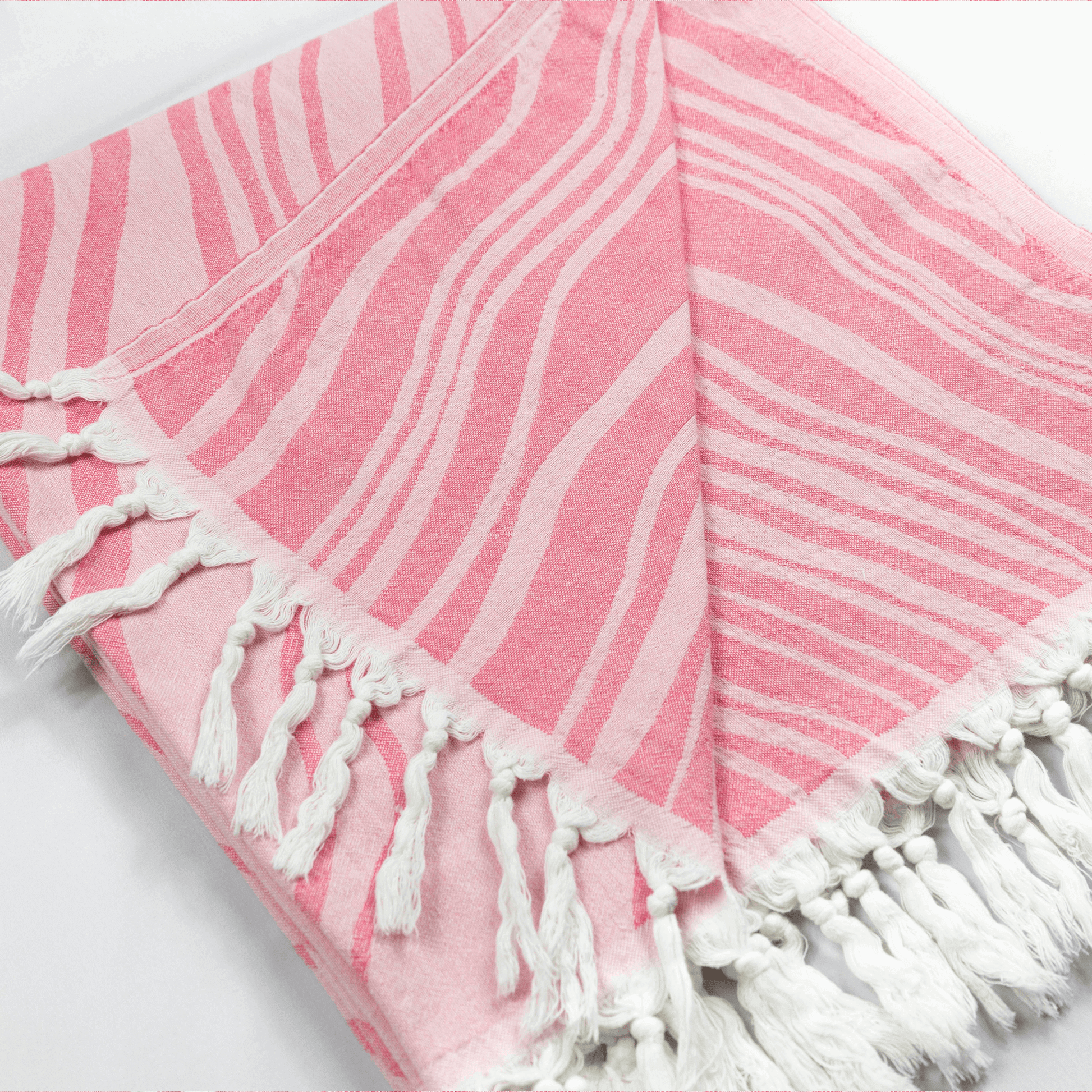 Pink stripped Turkish towel