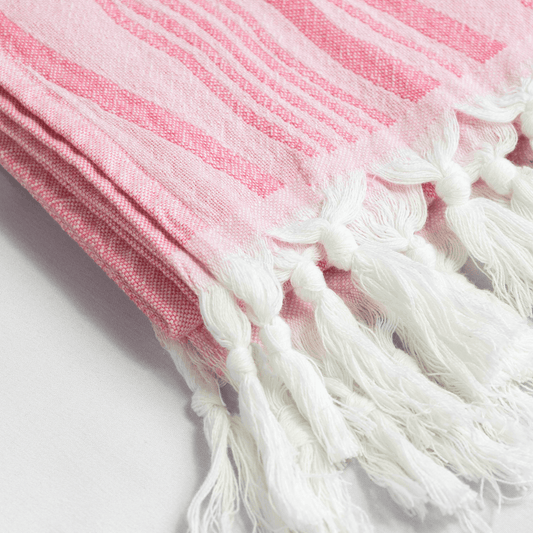 Pink Turkish hand towel